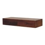 Lunar Two-Drawer Wall-Mounted Console — Chestnut · 88 × 15 cm — product photograph