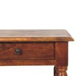 Forma Turned Legs One-Drawer Side Table — Chestnut — product photograph