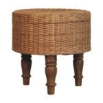 Regna Round Woven Stool — product photograph