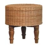 Regna Round Woven Stool — product photograph