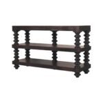 Spindle Shelf Console — Carbon Ash — product photograph