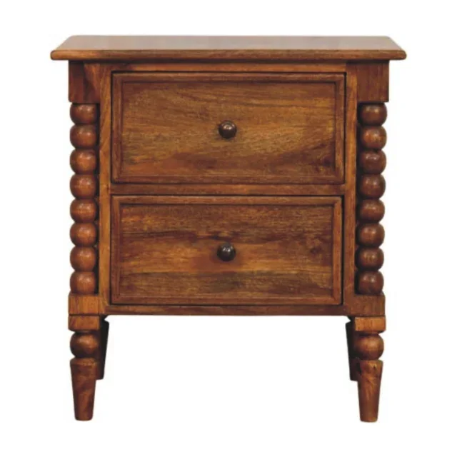 Spindle Harper Bedside — Amber Oak — alternate view