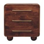 Lina Rounded Three-Drawer Chest — product photograph