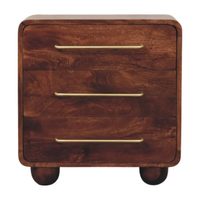 Lina Rounded Three-Drawer Chest — alternate view