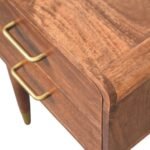 Valen Two-Drawer Bedside Table — Roasted Almond — product photograph