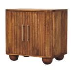Solis Fluted Petite Sideboard — Amber Oak — product photograph