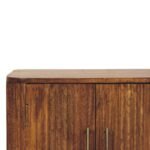 Solis Fluted Petite Sideboard — Amber Oak — product photograph