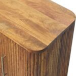 Solis Fluted Petite Sideboard — Amber Oak — product photograph
