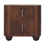 Marlow Fluted Bedside — California Walnut — product photograph