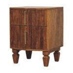 Lova Bedside Unit — Winewood Oak — product photograph