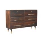 Valen Six-Drawer Chest — Velvet Mocha — product photograph
