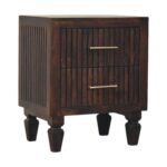 Berg Two-Drawer Bedside — Velvet Mocha — product photograph