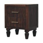 Berg Two-Drawer Bedside — Velvet Mocha — product photograph
