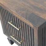 Berg Two-Drawer Bedside — Velvet Mocha — product photograph