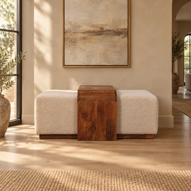 Arden Two-Piece Bench Set — styled interior