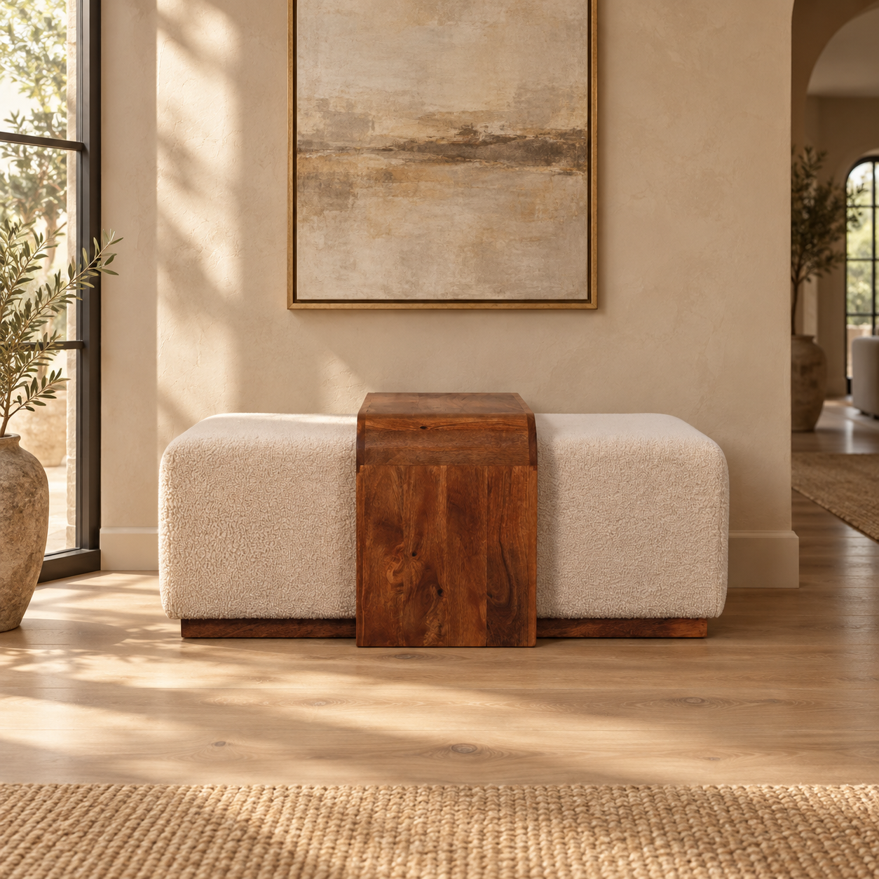 Arden Two-Piece Bench Set — styled interior
