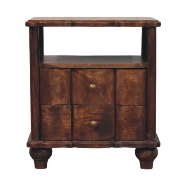 Lume Roasted Shelf Bedside Table — Roasted Almond — alternate view