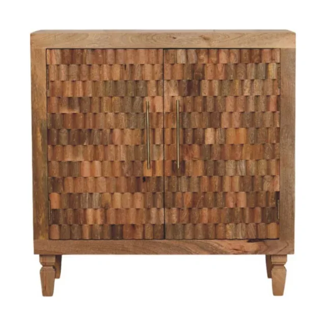 Klint Carved Block Cabinet — Golden Teak — alternate view