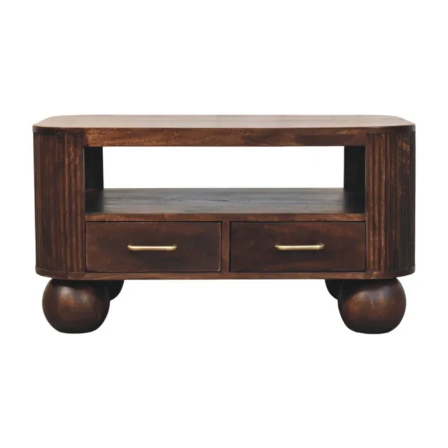Forma Sphere Leg Coffee Table — California Walnut — alternate view