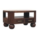 Forma Sphere Leg Coffee Table — California Walnut — product photograph