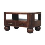 Forma Sphere Leg Coffee Table — California Walnut — product photograph