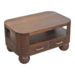 Forma Sphere Leg Coffee Table — California Walnut — product photograph