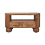 Briarwood Fluted Coffee Table — Golden Teak — product photograph