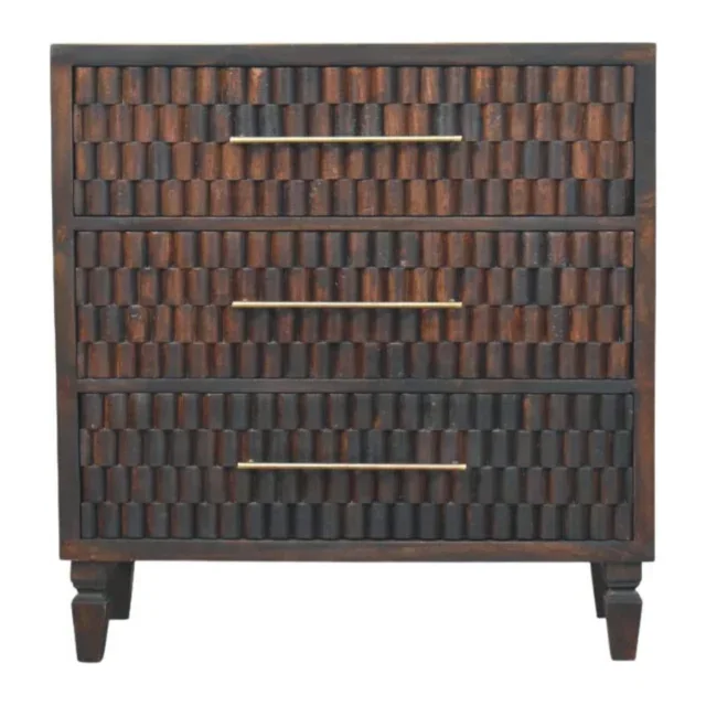 Klint Carved Drawer Chest — Velvet Mocha — alternate view