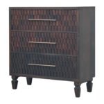 Klint Carved Drawer Chest — Velvet Mocha — product photograph