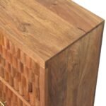 Klint Carved Storage Chest — Golden Teak — product photograph