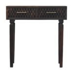 Klint Carved Slim Console — Velvet Mocha — product photograph