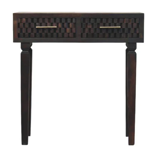 Klint Carved Slim Console — Velvet Mocha — alternate view