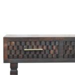 Klint Carved Slim Console — Velvet Mocha — product photograph