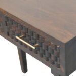 Klint Carved Slim Console — Velvet Mocha — product photograph