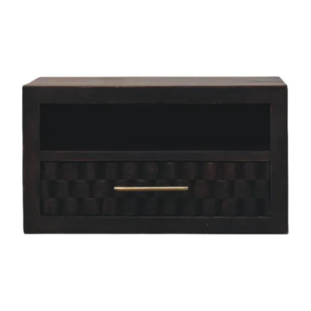 Klint Carved Open-Slot Bedside — Velvet Mocha — alternate view