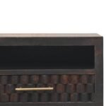 Klint Carved Open-Slot Bedside — Velvet Mocha — product photograph