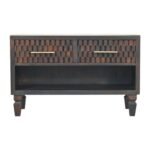 Cadiz Carved Shoe Bench — Mocha — product photograph