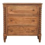 Spindle Chest of Drawers — Amber Oak — product photograph