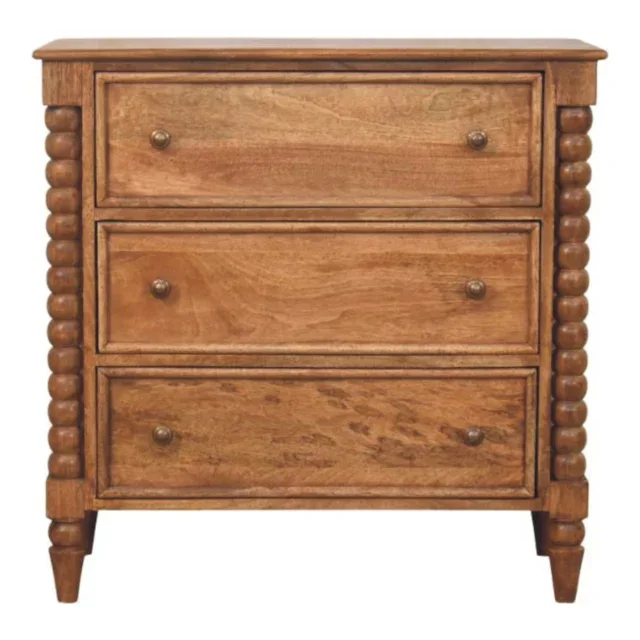 Spindle Chest of Drawers — Amber Oak — alternate view
