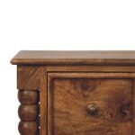 Forma Barley Twist Two-Drawer Bedside — Amber Oak — product photograph