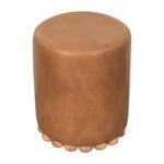 Bola Leather Accent Stool — product photograph