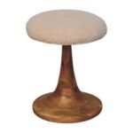 Solis Sculpted Bouclé Stool — product photograph