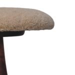 Solis Sculpted Bouclé Stool — product photograph
