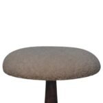 Solis Sculpted Bouclé Stool — product photograph