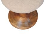 Solis Sculpted Bouclé Stool — product photograph