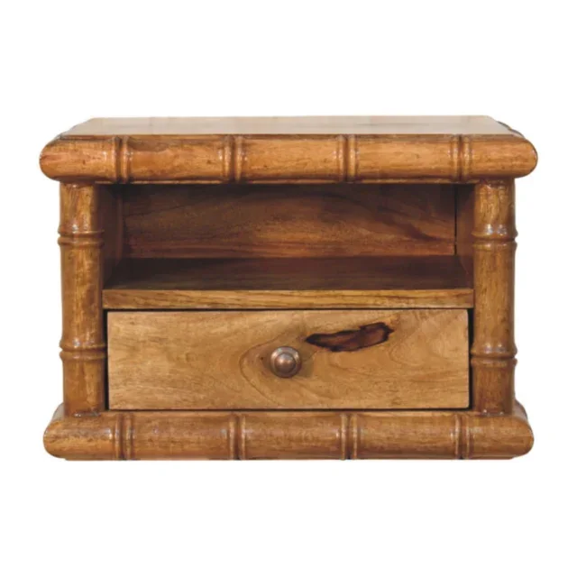 Bambu Open Bedside — Amber Oak — alternate view