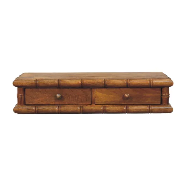 Bambu Wall-Mounted Console — Amber Oak — alternate view