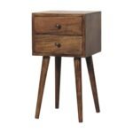 Nord Two-Drawer Bedside — Classic Grey — product photograph