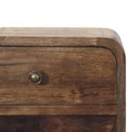 Lina Rounded One-Drawer Bedside — Classic Grey — product photograph