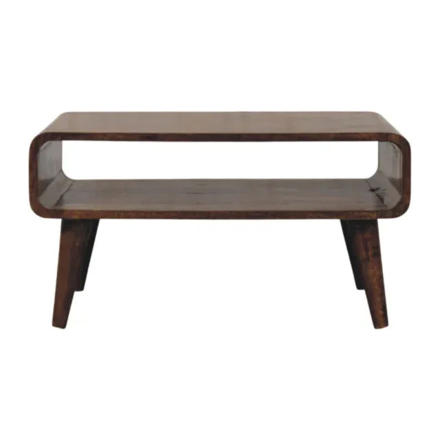 Lina Rounded Edge Coffee Table — Classic Grey — alternate view
